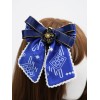 中国風ロリータ頭飾りブルーレースポリエステル繊維アクセサリー花ロリータヘッドバンド