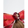 中国風ロリータ頭飾り赤レースポリエステル繊維アクセサリー花ロリータヘッドバンド