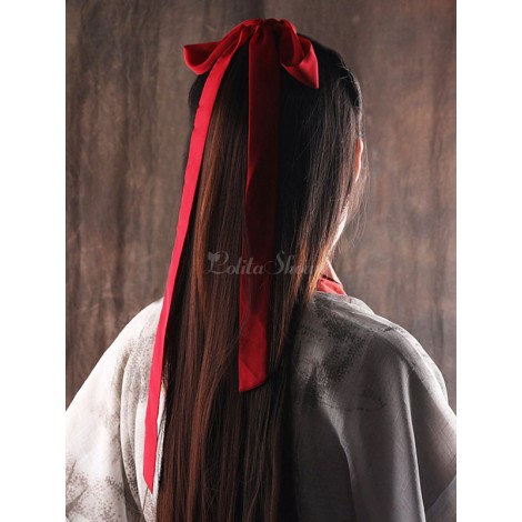 中国風ロリータネクタイ無地漢ロリータヘアアクセサリー