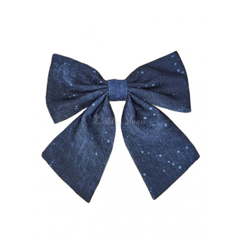 スウィートロリータヘッドボウディープブルーロリータヘアアクセサリー