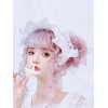 スウィートロリータヘッドドレスBNTホワイトレースリボンリボンボンネットロリータヘアアクセサリー