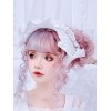 スウィートロリータヘッドドレスBNTホワイトレースリボンリボンボンネットロリータヘアアクセサリー
