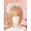 ホワイトロリータヘッドボウKCスウィートチェーンロリータヘアアクセサリー