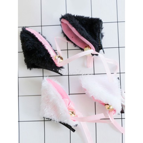 スウィートロリータヘアアクセサリーベルボーイ毛皮のような猫の耳ロリータヘアピン