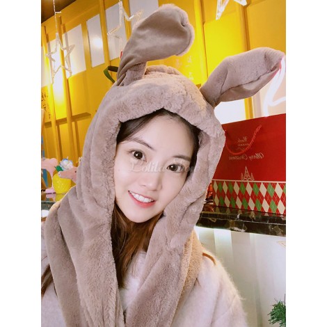 スウィートロリータハットバニーイヤーふわふわロリータスカーフ