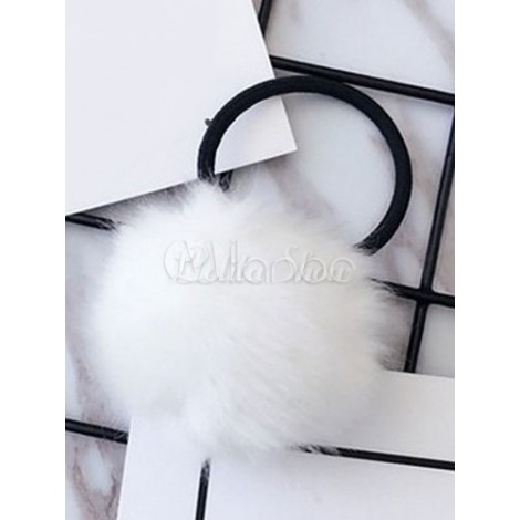 ロリィタヘアアクセサリー　フェイクファー　フェイクファー　無地　スウィート