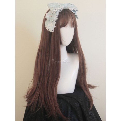 クラシックロリータヘッドドレスタリアストーリーボウジャカードレースロリータヘッドバンドMilanoo Exclusive