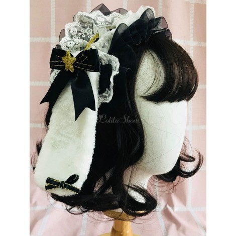 甘いロリータヘッドバンドバニー耳レース弓星ロリータヘッドウェア