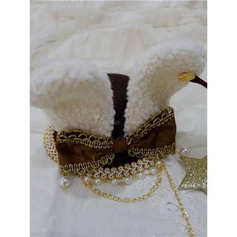 ロリータヘッドドレスミニ帽子弓スターチェーンロリータヘッドウェア