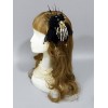 ゴシックロリータ帽子ブラックスケルトンハンドボーンチェーンレースロリータヘアアクセサリー