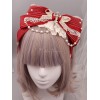 クラシックロリータヘッドバンドメタリックデザインレースパールラッフルボウロリータヘアアクセサリー