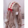 スウィートロリータヘッドドレスボウレースフリルロリータヘアアクセサリー