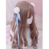 中国風ロリータヘアピンPom Pomタッセルボウレッドロリータヘアアクセサリー