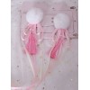 中国風ロリータヘアピンPom Pomタッセルボウレッドロリータヘアアクセサリー