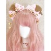 スウィートロリータヘアバンドベアーイヤホンパールロリータヘアアクセサリー