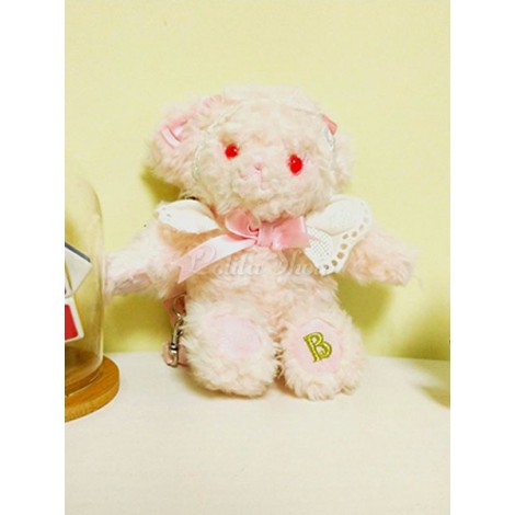 甘いロリータのリュックサックの弓の刺繍レースのぬいぐるみのロリータのハンドバッグ