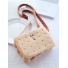 スウィートロリータバッグライトブラウンショルダーバッグフェイクスエードロリータアクセサリー