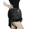 ゴシックロリータバッグブラックポリエステルスカルパターンPUレザーウエストパックロリータアクセサリー