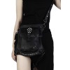 ゴシックロリータバッグブラックリベットジッパーPUレザーウエストパックロリータアクセサリー
