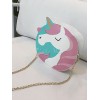 スウィートロリータチェーンバッグユニコーンプリントPUロリータショルダーバッグ