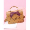 スウィートロリータショルダーバッグクッキーボウPUロリータバッグ