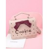 スウィートロリータショルダーバッグクッキーボウPUロリータバッグ