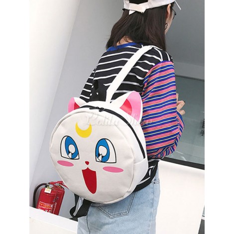 スウィートロリータバックパック猫プリントキャンバスロリータバッグ