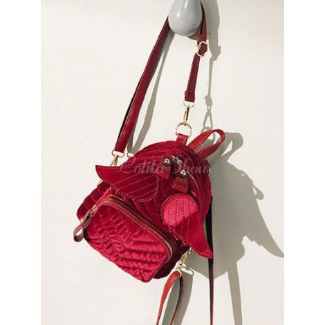 ロリィタバッグ　アクセサリー　クラシック＆トラディション　ベロア　カジュアル　無地