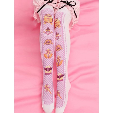 ロリィタ靴下　ピンク　スウィート　ベルベット　カジュアル　ソックス