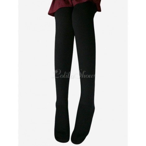 ベルベットロリータパンティーホースブラック900D冬ロリータストッキング
