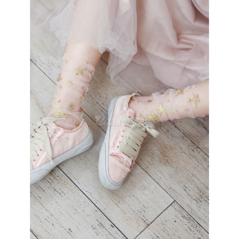 スウィートロリータソックスピンクスタープリントシアールースソックス