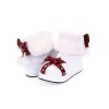 スウィートロリータスノーブーツボウポンポンツートンホワイトロリータシューズ