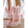 スウィートロリータブーツスエードぬいぐるみバニーイヤピンクロリータブーツ