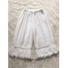 スウィートロリータブルマーズホワイトレースクロップドロリータショーツ