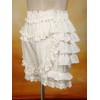 ロリィタパンツ　エクリュホワイト　無地　フリル　カジュアル　王子風　ゴシック　クラシック＆トラディション　シフォン