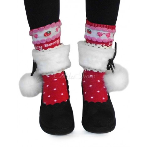 ロリィタ靴　ブラック　ロートップシューズ　チャンキーヒール　丸いつま先　パーティー　可愛い