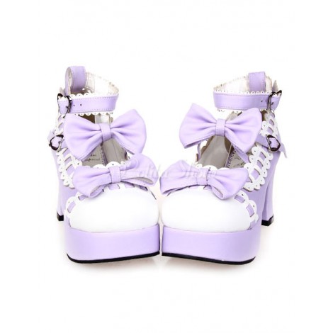 スウィート　ロリィタパンプス　ロリィタ靴　アンクルストラップ　リボン　ハートバックル