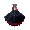 ゴシックロリータケープブラックグロメットウィンターロリータアウター
