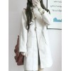 クラシックロリータコートエクリュホワイトグロメットオーバーコート合成冬ロリータアウター