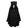 ゴシックロリータケープキャットプラネットプリーツフード付きペレットフリースベルベットロリータポンチョコート
