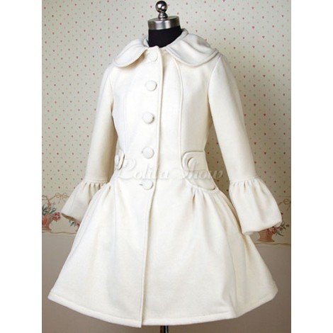 ロリィタコート　アウターウェア　ストラッピー　ウール混紡　カジュアル　スウィート　ハート柄