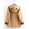 クラシックロリータコートカーキ織りオーバーコート合成秋ロリータアウター
