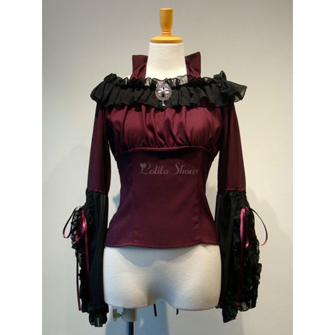 ゴシックロリータカバーアップディープブルーフリルシフォンロリータアウター