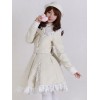 スウィートロリータオーバーコートレーストリムフリルボウウールロリータウィンターコート
