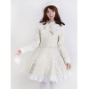 スウィートロリータオーバーコートレーストリムフリルボウウールロリータウィンターコート