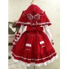 クラシックロリータ衣装ブルゴーニュツートーンリボンちょう結びコットンロリータJSK