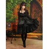 ロリータセパレート，ブラック　ロングスリーブ　姫袖　ゴシック　ティアド