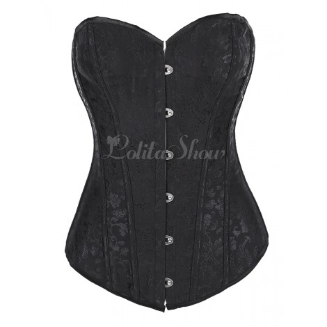 オーバーバストコルセット　人気　ブラック　レディースビスチェ