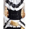 ブラックロリータコルセットレースアップフリルアンダーバストロリータビスチェ