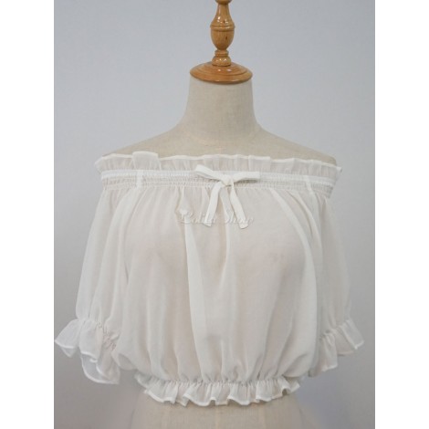 スウィートロリータブラウスレモンプラネットフリルボウシフォンロリータトップ